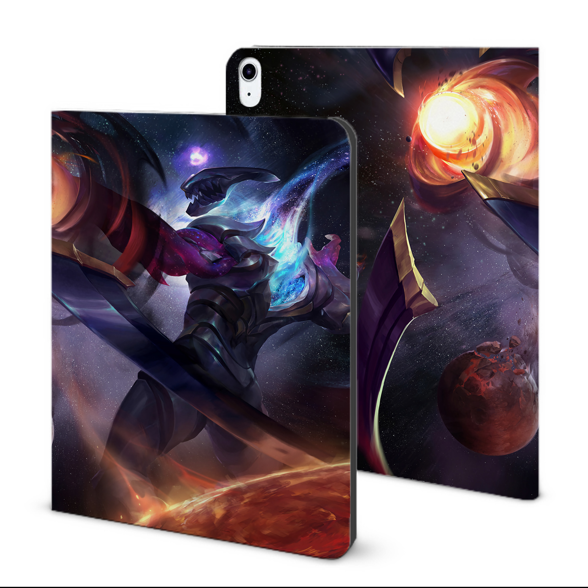 （画像用） リーグ・オブ・レジェンド League of Legends LOL IPad ケース ブック型 PUレザー TPU 耐衝撃 軽量 薄型 ペン収納なし 全面保護 IPad 各モデル対応
